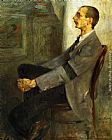 Painter Canvas Paintings - Portrait of the Painter Walter Leistilow